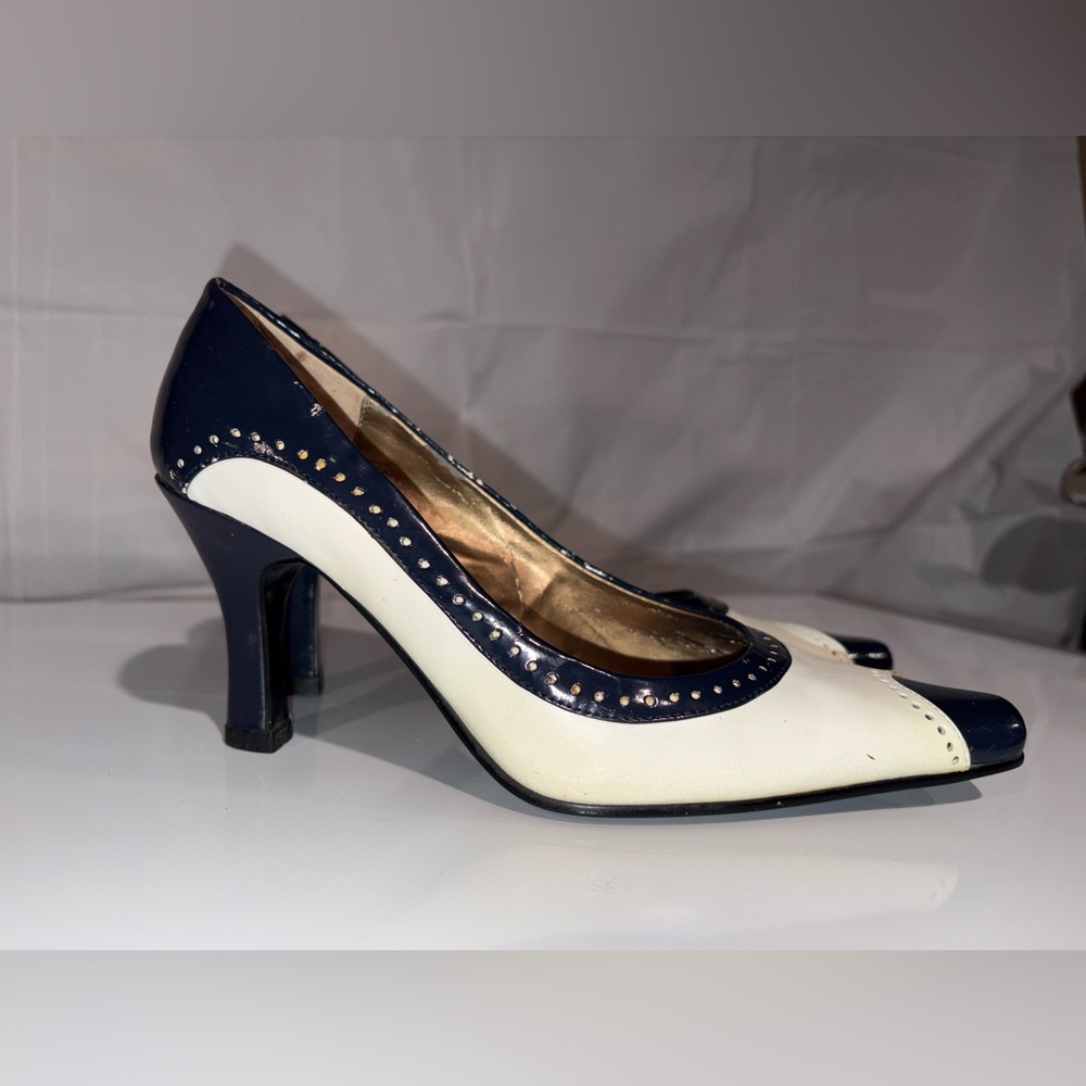 Bellini Navy & White heels